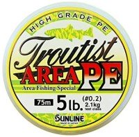 SUNLINE Troutist Area PE [Brightening Yellow] 75m #0.3 (6lb)