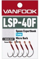VANFOOK LSP-40FSpoon Experthook Loop Micro Barb No.1 #Black (5pcs)