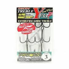 DECOY Treble Y-F33F [Silky Black] #3 (6pcs) Discontinued