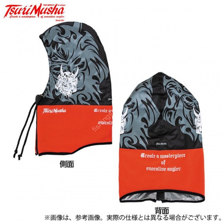 TSURI MUSHA Neck Hoody Musha Red