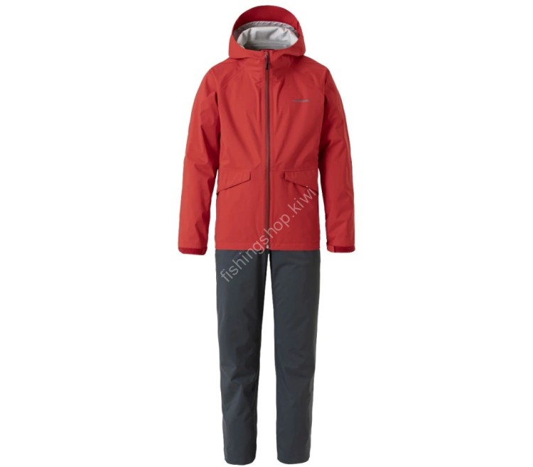 SHIMANO RA-005V Basic Fishing Rain Suit Red S