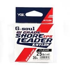YGK G-Soul Hi Grade Shore Leader TP2 K-Nylon [Clear] 30m #6 (25lb)