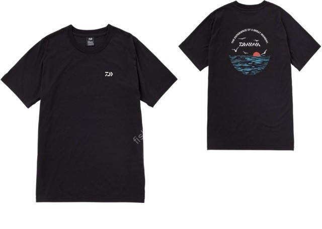 DAIWA DE-6823 Graphic T-shirt Sunrise (Black) XL