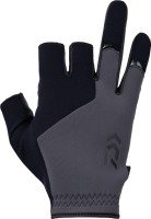 DAIWA DG-6223W Cold Protection Light Grip Gloves 3 Pieces Cut (Gunmetal) L