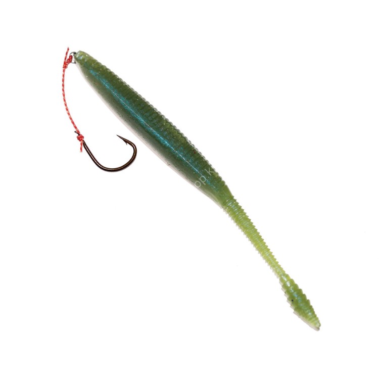 SASA LABO BBJr-4.8-2 BigBoss Jr. Sardine Model 4.8'' with 1 Spare Worm #1 Nori Green