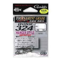 GAMAKATSU Worm 324 Hanger Style [NS Black] #4 (8pcs)