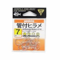 GAMAKATSU Hirame Ring Eye Hineri [White] #7 (11pcs)