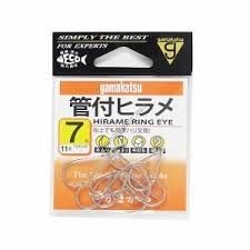 GAMAKATSU Hirame Ring Eye Hineri [White] #7 (11pcs)