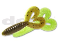 DEPS DeathAdder Grub Twin-Tail 4.5'' #52 Green Pumpkin Chart