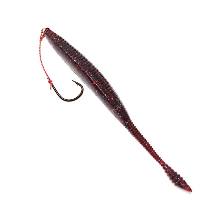 SASA LABO BBJr-4.8-2 BigBoss Jr. Sardine model 4.8'' with 1 Spare Worm #2 Cola Red Lame