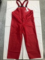 IKARI Rain Wear Chest Pants with Front Opening 3L #Red