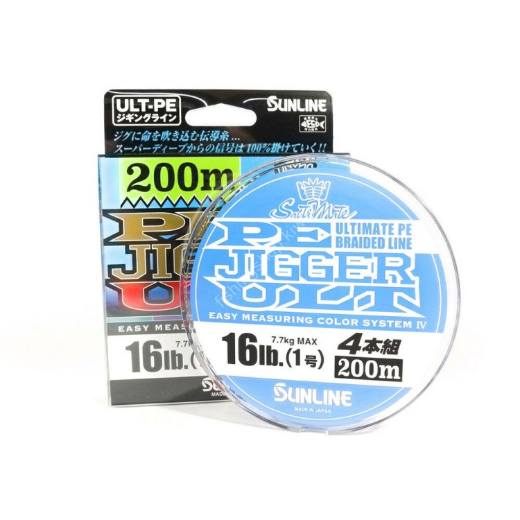 SUNLINE SaltiMate PE Jigger ULT 4-Honkumi [10m×10colors] 200m #1 (16lb)