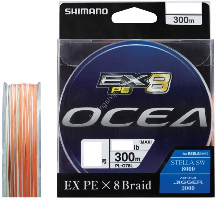 SHIMANO PL-O78L Ocea EX8 PE [10m x 5colors] 300m #1 (20lb)