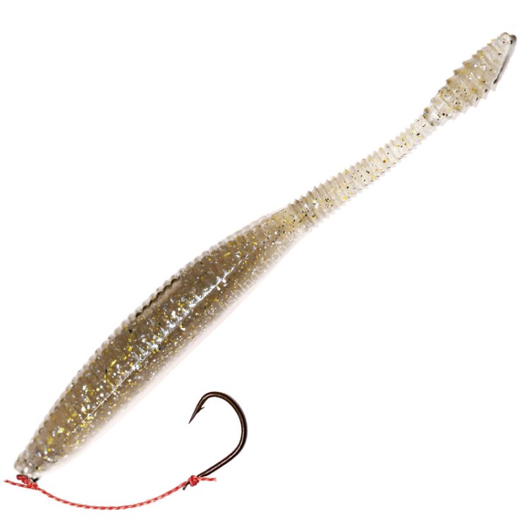 SASA LABO BB-5.5-2 BigBoss Iwashi Model 5.5'' with 1 Spare Worm #1 Gray Gin Lame