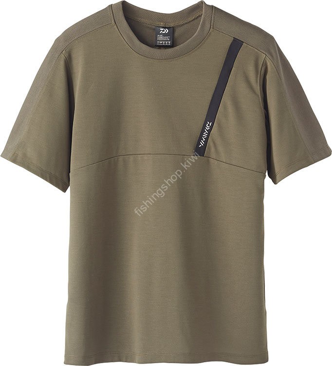 DAIWA Short Sleeve T-Shirt with Zipper Pocket DE-85020 L Olive