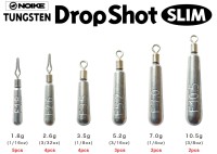 NOIKE Tungsten Drop Shot Slim 1.8g (1/16oz)