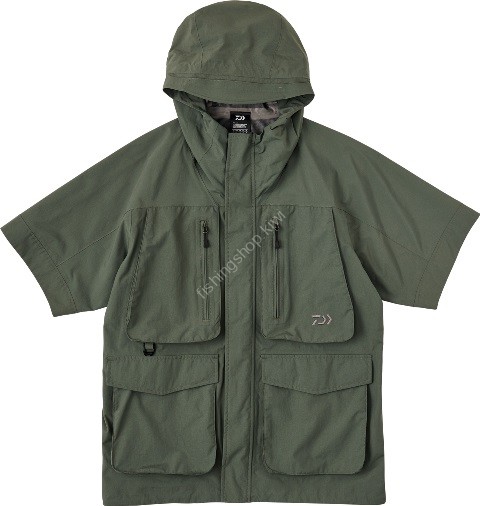 DAIWA DR-2724J Stream Short Sleeve Rain Jacket (Ash Green) M