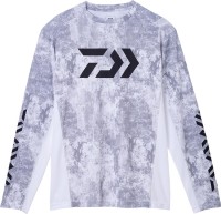 DAIWA DE-3823 Long Sleeve Game Shirt (Bottom White) XL