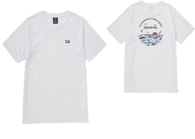 DAIWA DE-6823 Graphic T-shirt Sunrise (White) M