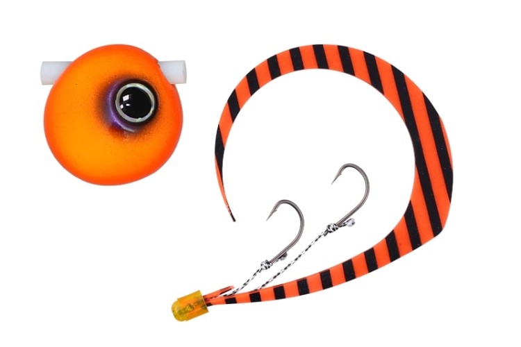 JACKALL Namarishiki BinBin Dama Slide 100g Musou Custom #F-0351 Fluorescent Orange/Orange Zebra Master T+