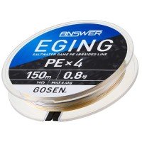 GOSEN Answer Eging PEx4 [White Bases Color Marking] 150m #0.5 (10lb)