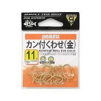 GAMAKATSU Kuwase Ring Eye [Gold] #11 (12pcs)