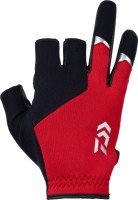 DAIWA DG-6223W Cold Protection Light Grip Gloves 3 Pieces Cut (Red) M