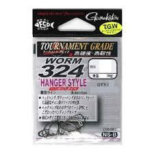 GAMAKATSU Worm 324 Hanger Style [NS Black] #8 (9pcs)