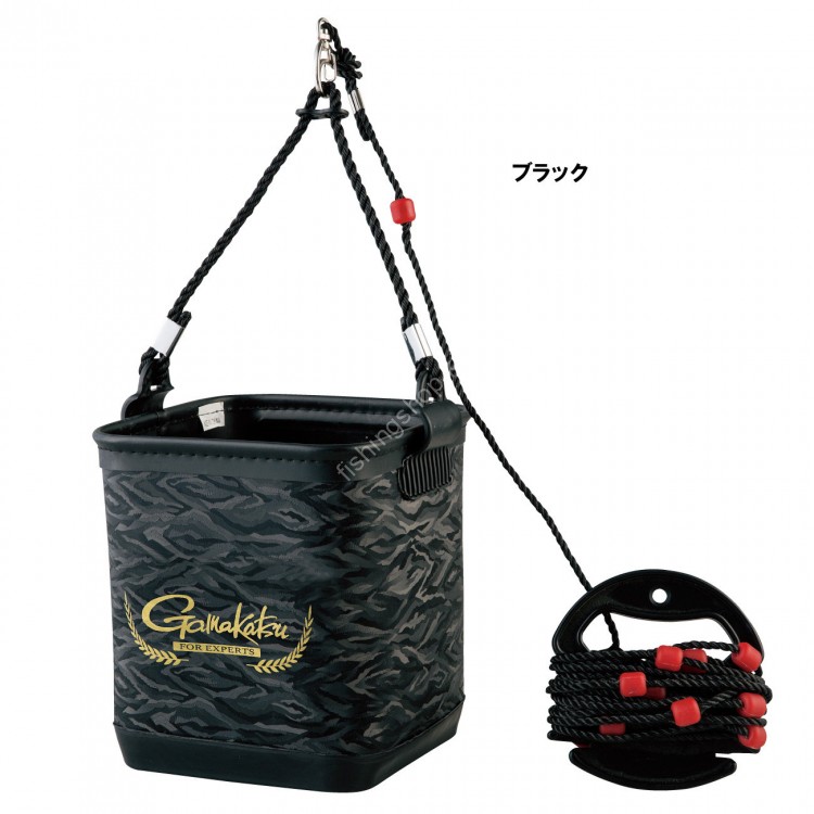 GAMAKATSU GM2517 Mizukumi Bucket S (With Rope Winding) Black