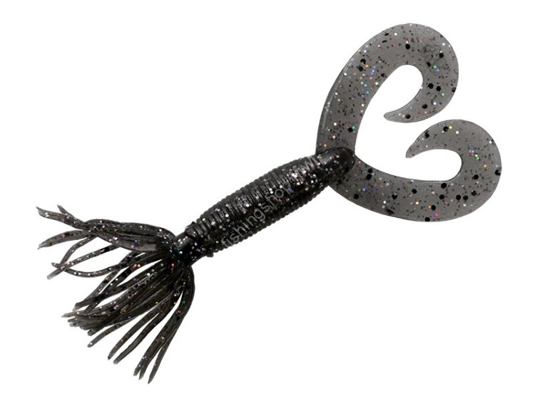 SMITH YB Flag Grab Double Tail 2.5'' 3.5g #238-238 Smoke Black Hologram Flake (10pcs)