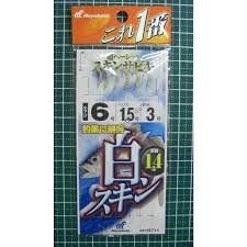 HAYABUSA White Skin Sabiki HS711 [Gold] 6 Hooks 6-1.5
