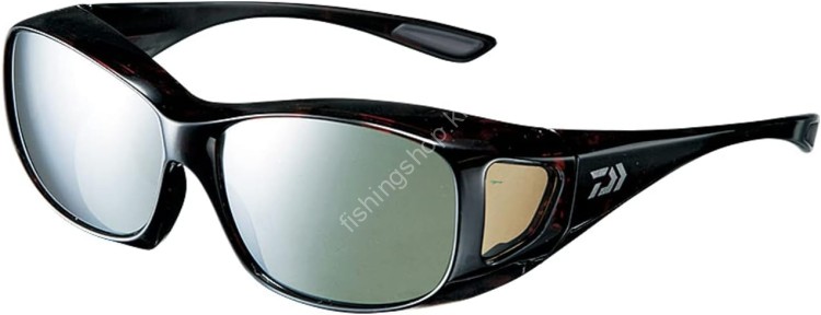 DAIWA DO-4033 Polycarbonate Polarized Overglasses [Green Flash Silver Mirror] Free
