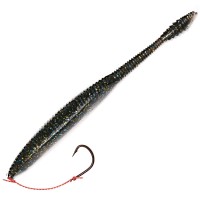 SASA LABO BB-5.5-2 BigBoss Iwashi Model 5.5'' with 1 Spare Worm #4 Black Gold Lame