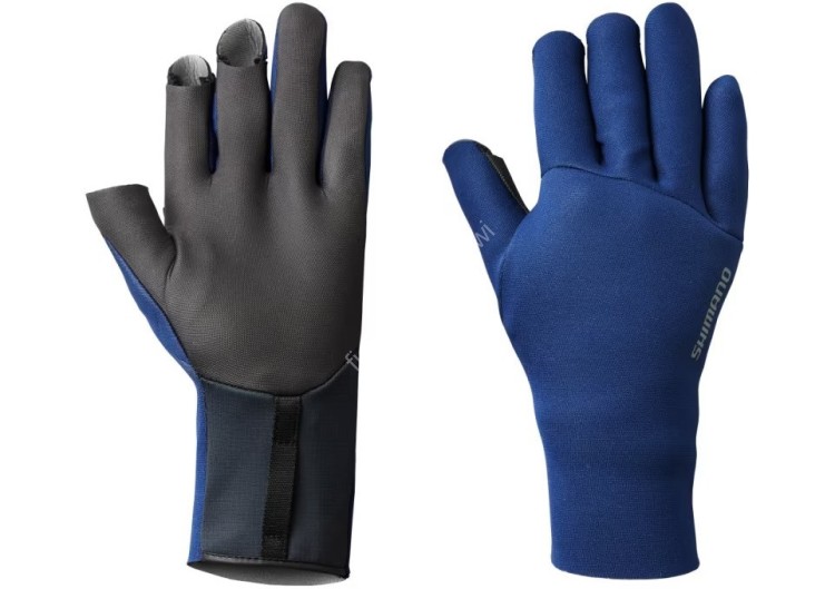 SHIMANO GL-011V Double Chloroprene Gloves 3 (Deep Blue) M