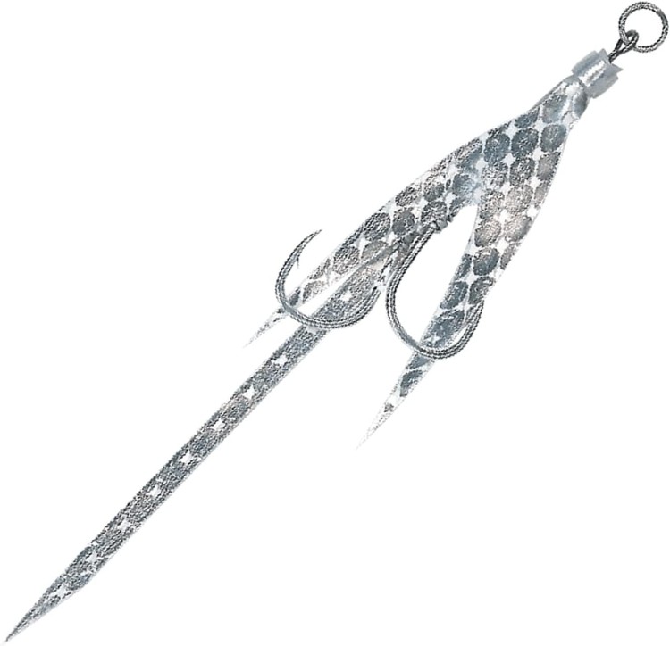 HAYABUSA Assist Hook Necktie Tune Fish Tail M FS580 [Chameleon Silver] #5 #5 (2pcs)