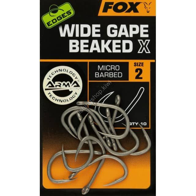 FOX EDGES Wide Gape Beaked X Size 2 (10pcs)