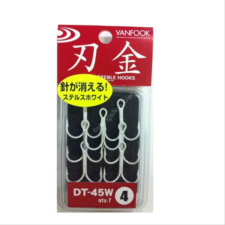 VANFOOK Treble Hook Medium DT-45W [Stealth White] #4