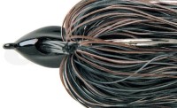 DEPS Flat Back Jig 1oz Fine Rubber Skirt #02 Black/Brown