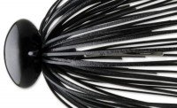 DEPS Head Lock Jig 21g Silicone Fine Skirt 63 FS Black