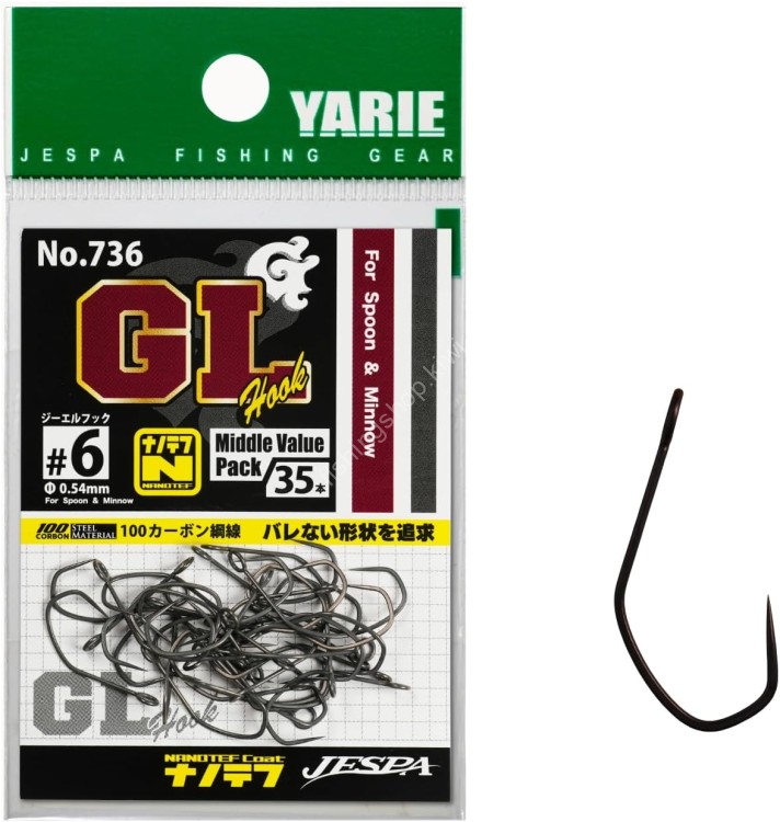 YARIE 736 GL Hook #6 1000 pack