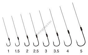GAMAKATSU Chika Bari w/45cm Thread [White] #2.5 (8pcs)