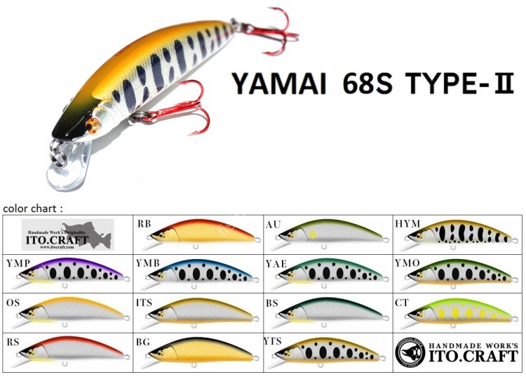 ITO.CRAFT Yamai Minnow 68S Type-II #RB