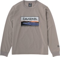 DAIWA DE-8423 Graphic Long T-shirt Surf (Greige) XL