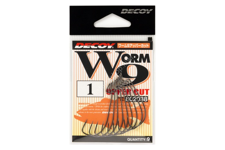 DECOY Uppercut Worm9 [NS Black] #1/0 (9pcs)