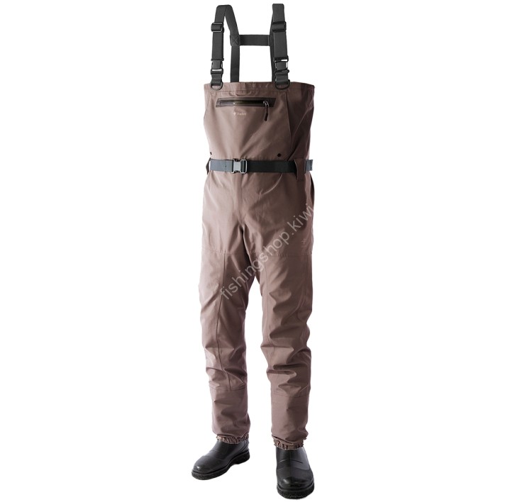 TIEMCO Foxfire Aero Porous Bootfoot Waders Brown L