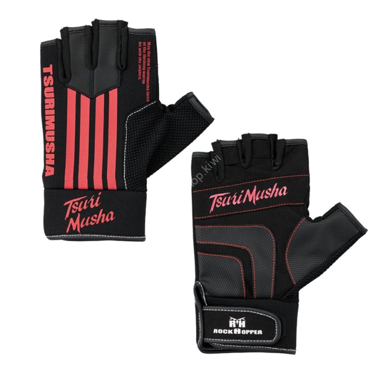 TSURI MUSHA G02204 Line Gloves [Red] LL