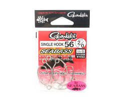 GAMAKATSU Single Hook 56 Seabass [Silver] #2/0 (6pcs)