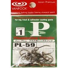 VANFOOK Plugging Single PL-59 [Zero Black] #4/0 (14pcs)