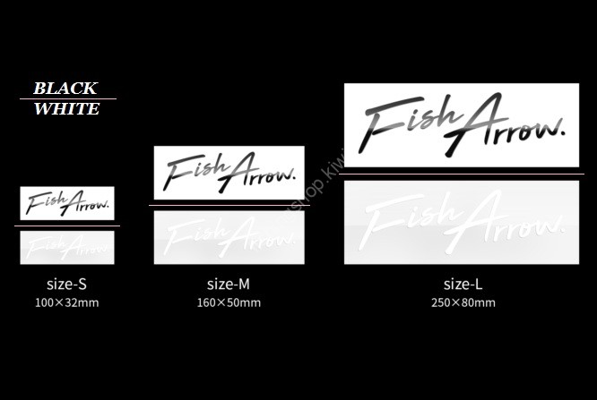 FISH ARROW FishArrow Cutting Sticker L White
