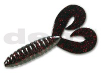DEPS DeathAdder Grub Twin-Tail 4.5'' #88 Black/Red Flake
